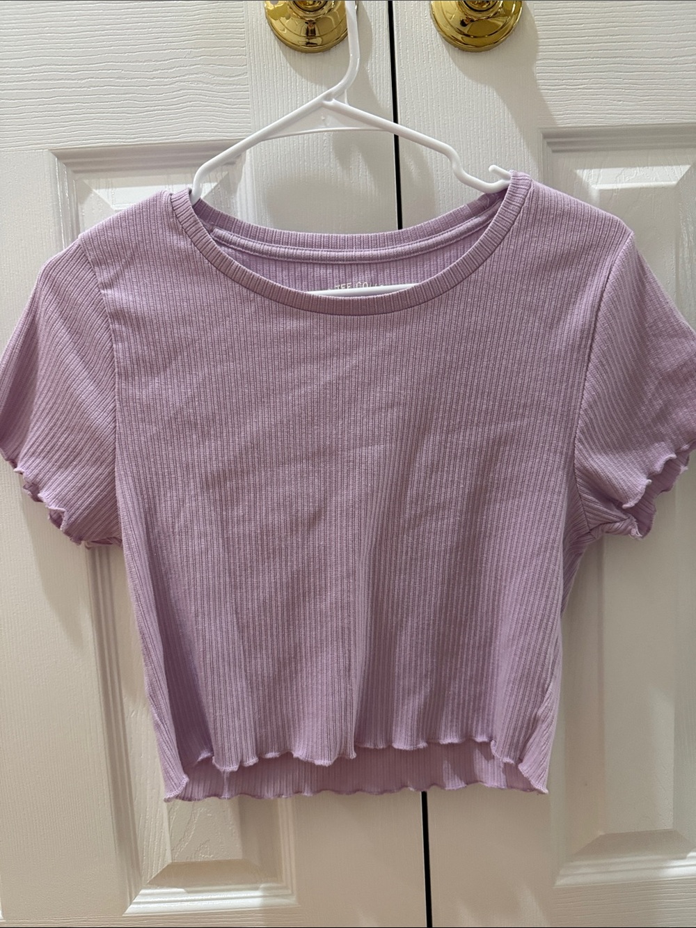 Aeropostale Lavender Ribbed Crop Tee